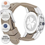 Mulco Luxury Watch For Women - Blue Marine Infinity, Stainless Steel Case With Wrist Silicone Band, Quartz Multifunctional Movement Large Face Analog Display, Crystal Stones, 100M-Waterproof