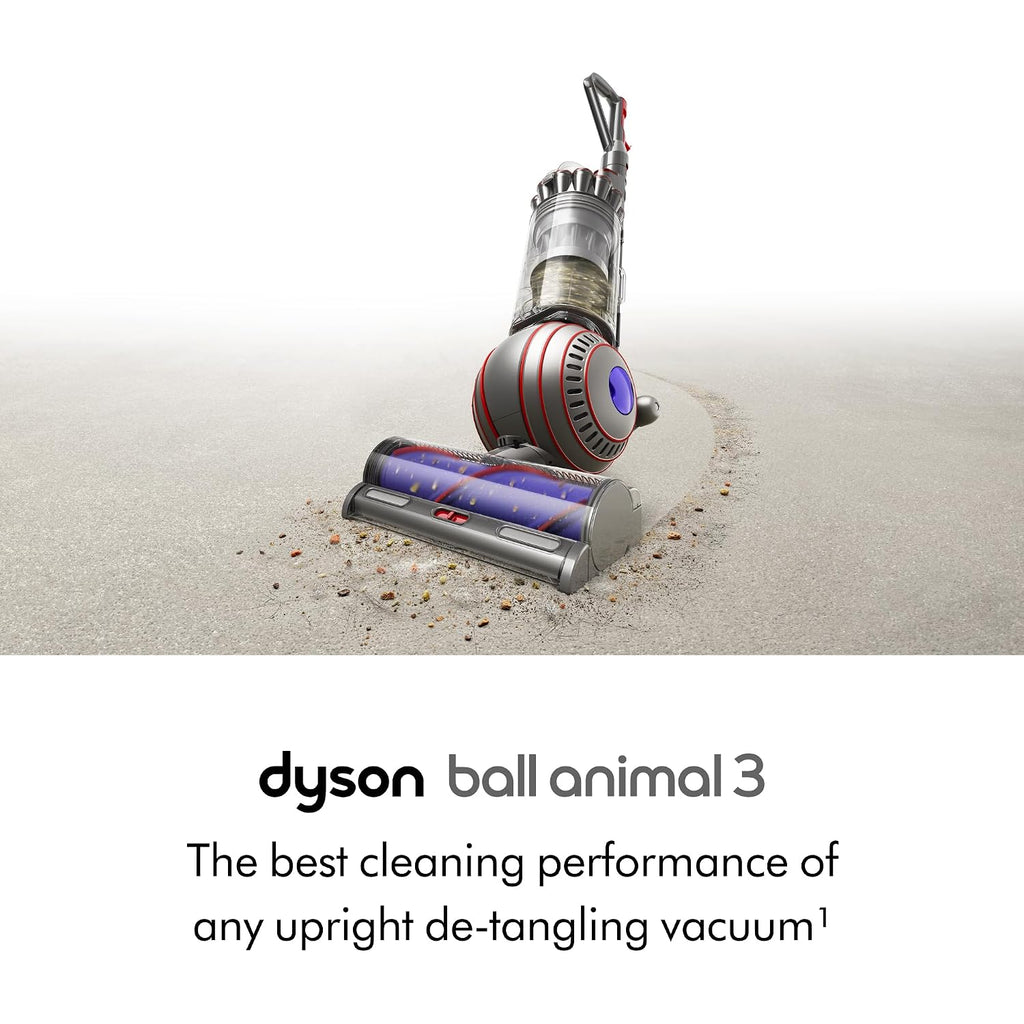 Dyson Ball Animal 3 Upright Vacuum, Corded, 290Aw, De-Tangling Motorbar Cleaner Head For All Floors, 3 Suction Modes