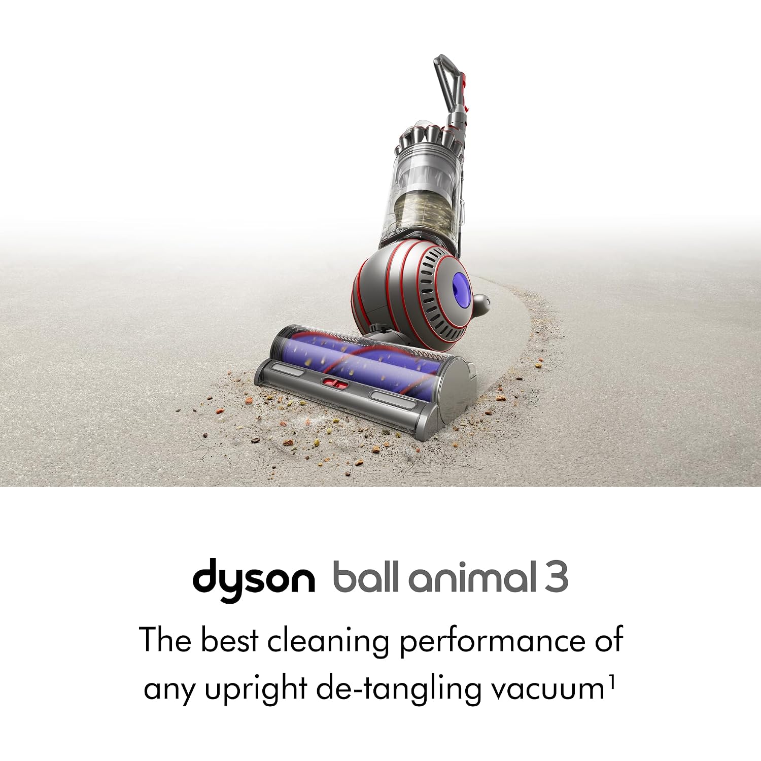 Dyson Ball Animal 3 Upright Vacuum, Corded, 290Aw, De-Tangling Motorbar Cleaner Head For All Floors, 3 Suction Modes