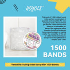 Hoyols Clear Hair Ties, 1500Pcs Mini Clear Elastic Hair Bands For Girls Women, Small Rubber Bands For Ponytails Braids Hairstyles, No Damage Hair Elastics, 1 Inch Tpu