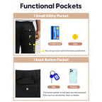 Maamgic Men'S Classic-Fit 7" Cotton Casual Shorts Elastic Waistband With Multi-Pocket Daily Wear Walking Summer Outfit