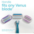 Gillette Venus Smooth Women's Razor Handle + 6 Refills with Soft-Grip Gel Handle