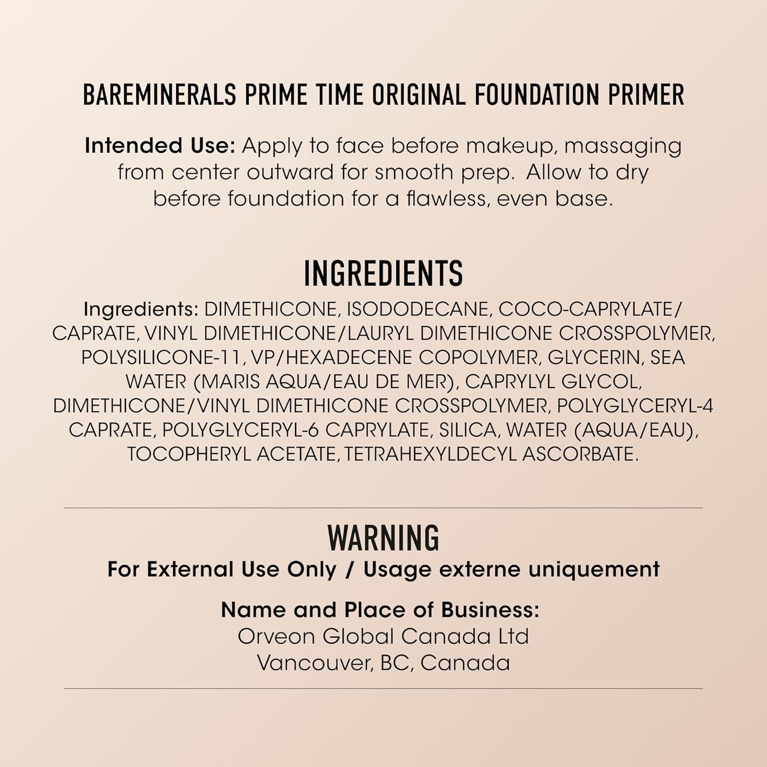 bareMinerals Prime Time Original Foundation Primer – 24HR Wear, Smooths Texture, Controls Shine, Extends Makeup Wear & Nourishes Skin, Non‑Comedogenic, Vegan, Cruelty-Free & Dermatologist-Tested