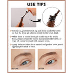 Waterproof Tinted Brow Gel- Long Lasting Smudgeproof Liquid Eyebrow Makeup, Eyebrow Mascara Tinted Brow Glue, Eye Brow Filler, Volumizing Enhance Brow Mascara,With Brow Razor,Gift For Women- 03Brown