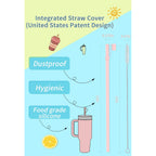 Reusable Replacement 12 Inch Long Silicone Straw With Cover, Stocking Stuffers Gifts For Women Men Teens Girls Boys, Compatible With Stanley Tumbler Cup Accessorie 40 Oz 30 Oz (6 Pack)