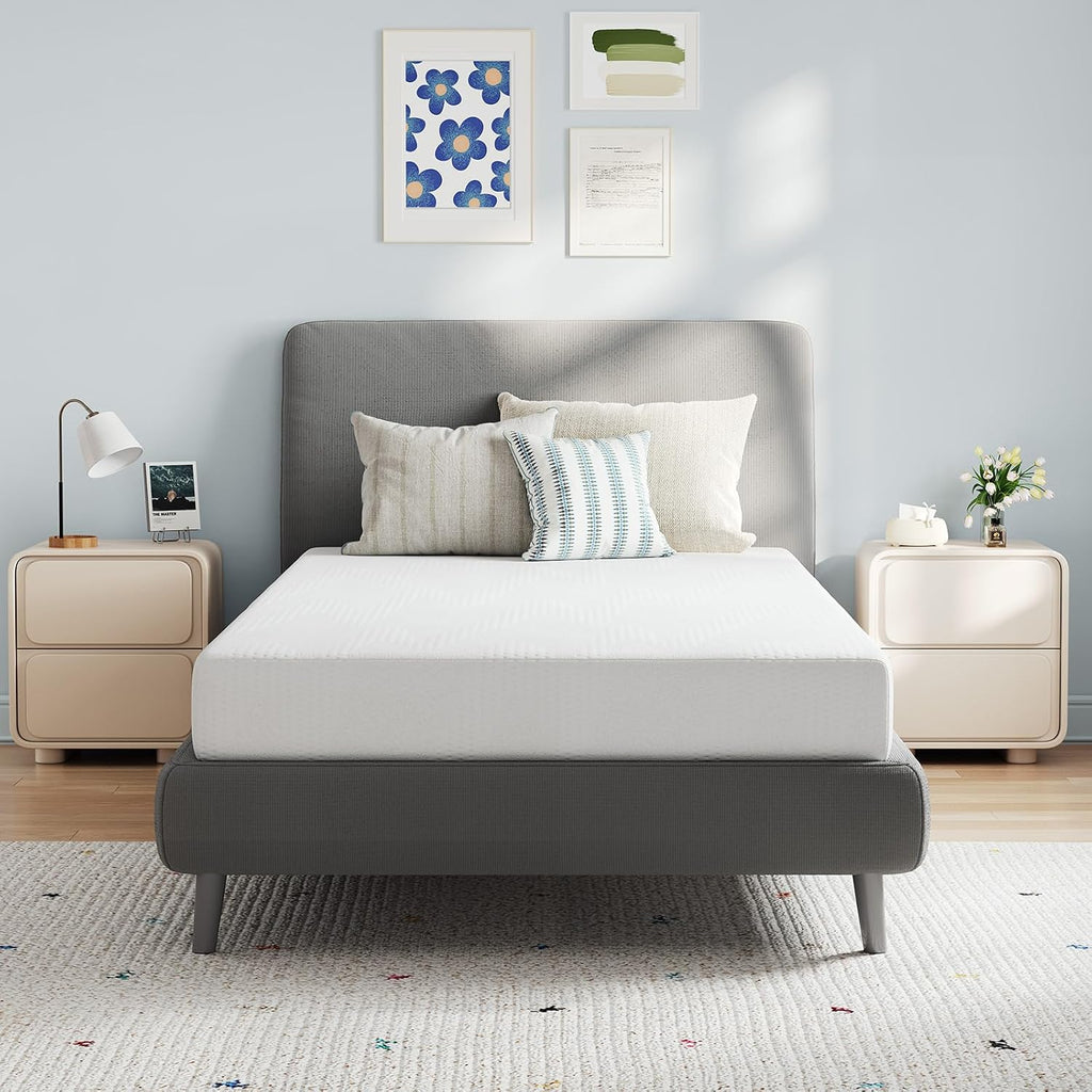 Avenco Twin Mattress, 6 Inch Twin Size Mattress, Gel Memory Foam Mattresses For Cooling Night Sleep & Pressure Relief, Colchones Fiberglass Free Certipur-Us Certified
