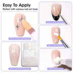 GELLEN White Pat Painting Gel, Gel Paint for Nails, French Nail Art, No Wipe Drawing Striping Liner Painted Aura Ombres Gradient Nails, Soak Off Nail Art with Dotting Pen for DIY Salon Manicure
