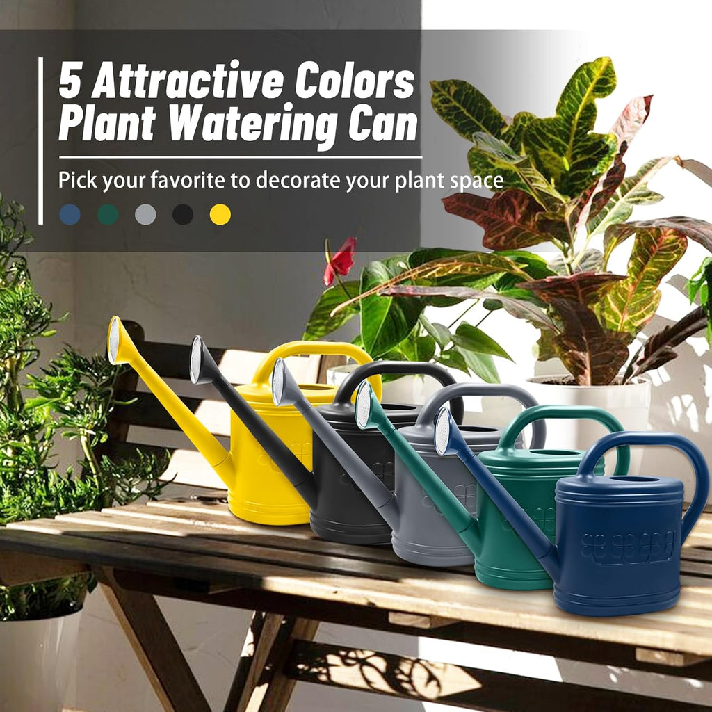 2 Gallon Watering Can, Outdoor Watering Can For Plants, Garden Water Can With Removable Long Spout And Stainless Steel Sprinkler Head, Large Water Can For Greenhouse (Dark Blue, 2 Gallon)