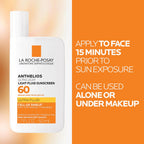 Anthelios Light Fluid Facial Sunscreen Spf 60, Lightweight Sunscreen For Face, Fluid Texture, Broad Spectrum Spf