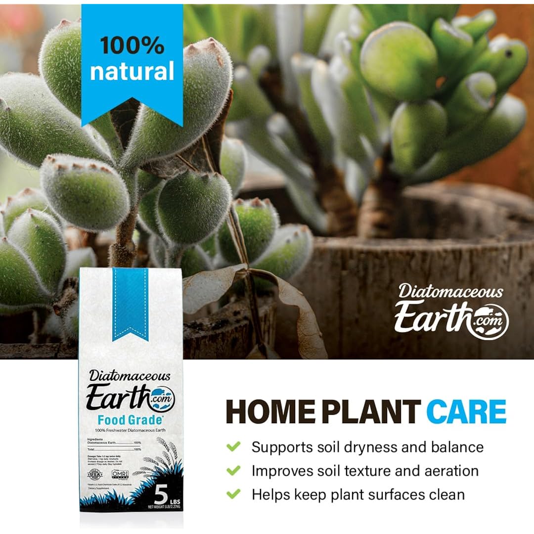 Diatomaceousearth Food Grade Diatomaceous Earth – 5Lb | 100% Organic, All-Natural Powder | Safe For Humans & Pets | Omri Listed For Organic Use
