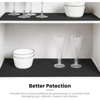 BAGAIL Drawer and Shelf Liner, 12 in X 10 Ft Non-Adhesive Shelf Liners for Kitchen Cabinets, Thick Strong Grip Liners for Desk, Shelves, Bathroom Drawers, Cabinet Protection - Black