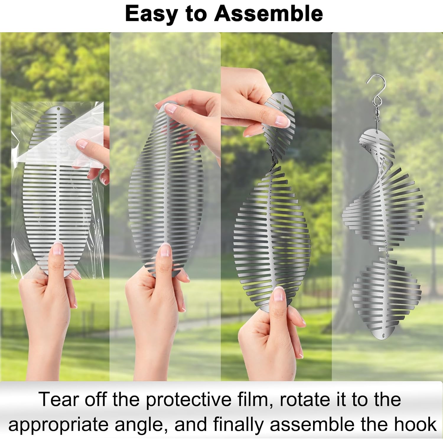 Bird Deterrents For Outside Patio, Bird Scare Devices Set Highly Reflective 3D Wind Spinners Outdoor Garden Decor, Bird Reflectors To Keep Birds Away Window Roof Yard Orchards Deck 9 Discs 3 Pcs
