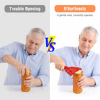 Jar Opener For Weak Hands & Seniors With Arthritis - Handheld Manual | Effortlessly Opens Stubborn Screw Lids & Bottle Caps. 304 Stainless Steel. Durable. Patented Kitchen Gadget (Blue)