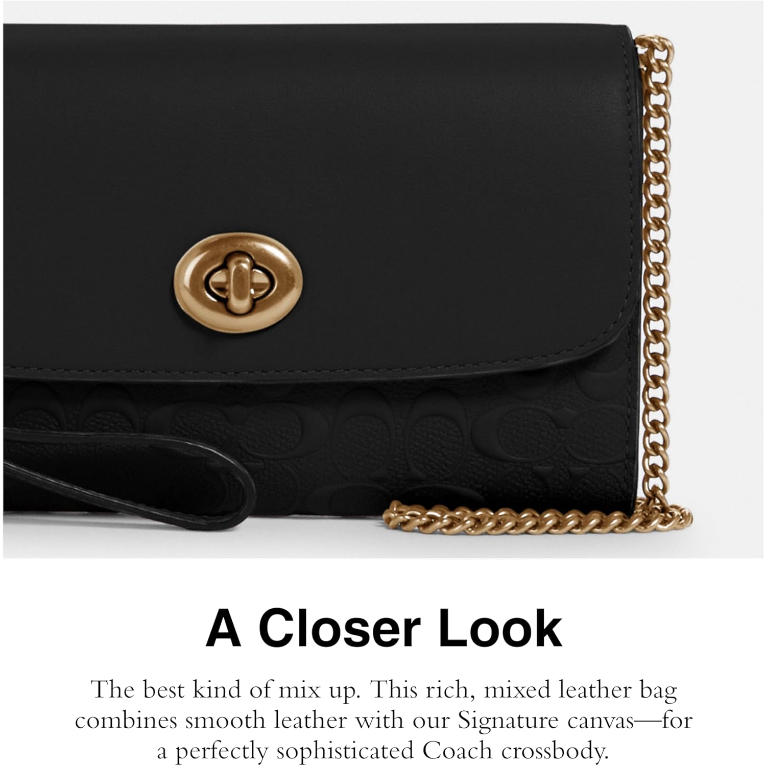 Coach Women's Chain Crossbody in Signature Canvas