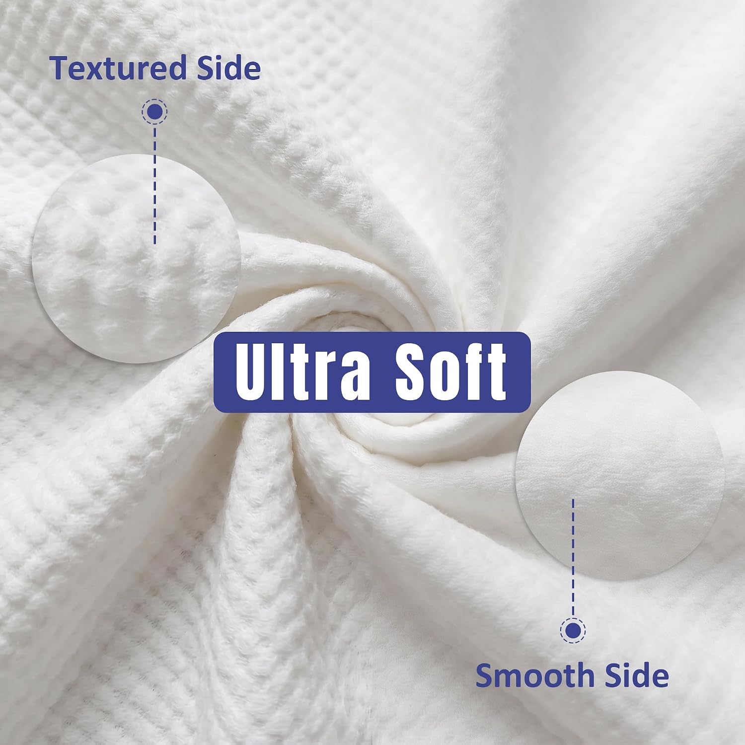 Ourmed Life Face Towels, Disposable Biodegradable Clean Facial Towels For Sensitive Skin, Lint- Free Face Cloths For Makeup Remover, Skincare And Women Cleaning, Dry Wipes,100 Count Dot Texture