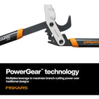 Fiskars 32-Inch Loppers For Tree Trimming, Heavy Duty, Low-Friction Sharp Steel Blade, Branch Cutter Up To 2-Inch Diameter Cut Capacity, Powergear2 Technology That Multiplies Power For Less Effort