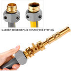 Zinc And Aluminum Male And Female Coupling, Fits All 5/8-Inch And 3/4-Inch Garden Hose Repair Fitting, 2 Pack(Female & Male) | Zinc And Aluminum Hose End Repair