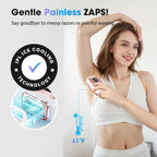 IPL Laser Hair Removal Device for Women & Men - Home 45°F Ice-Cooling Contact for Painless & Long-Lasting Results, 86% Hair Reduction in 3 Weeks for Full Body & Bikini Line, Gold