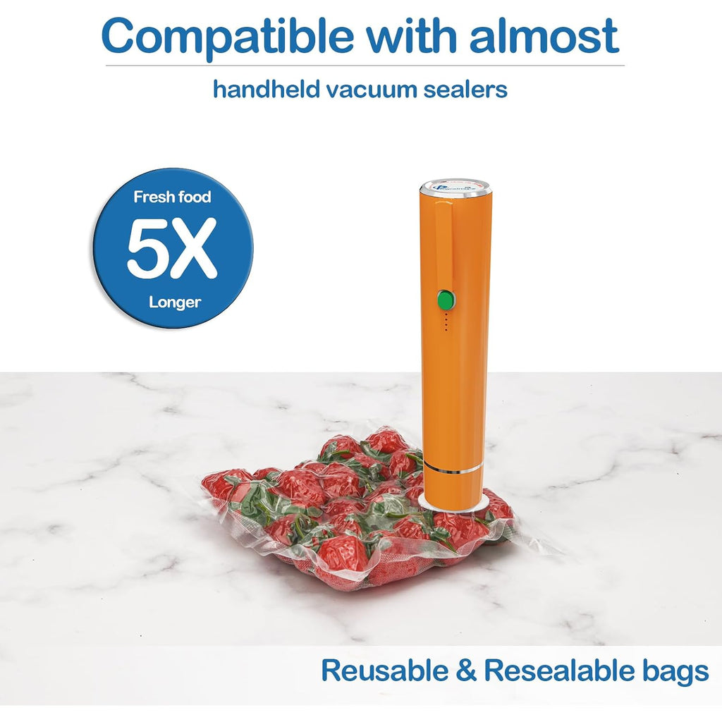 40Pcs Vacuum Sealer Bags For Food With Air Valve, Reusable Sous Vide Bags (20 Large+20 Small)