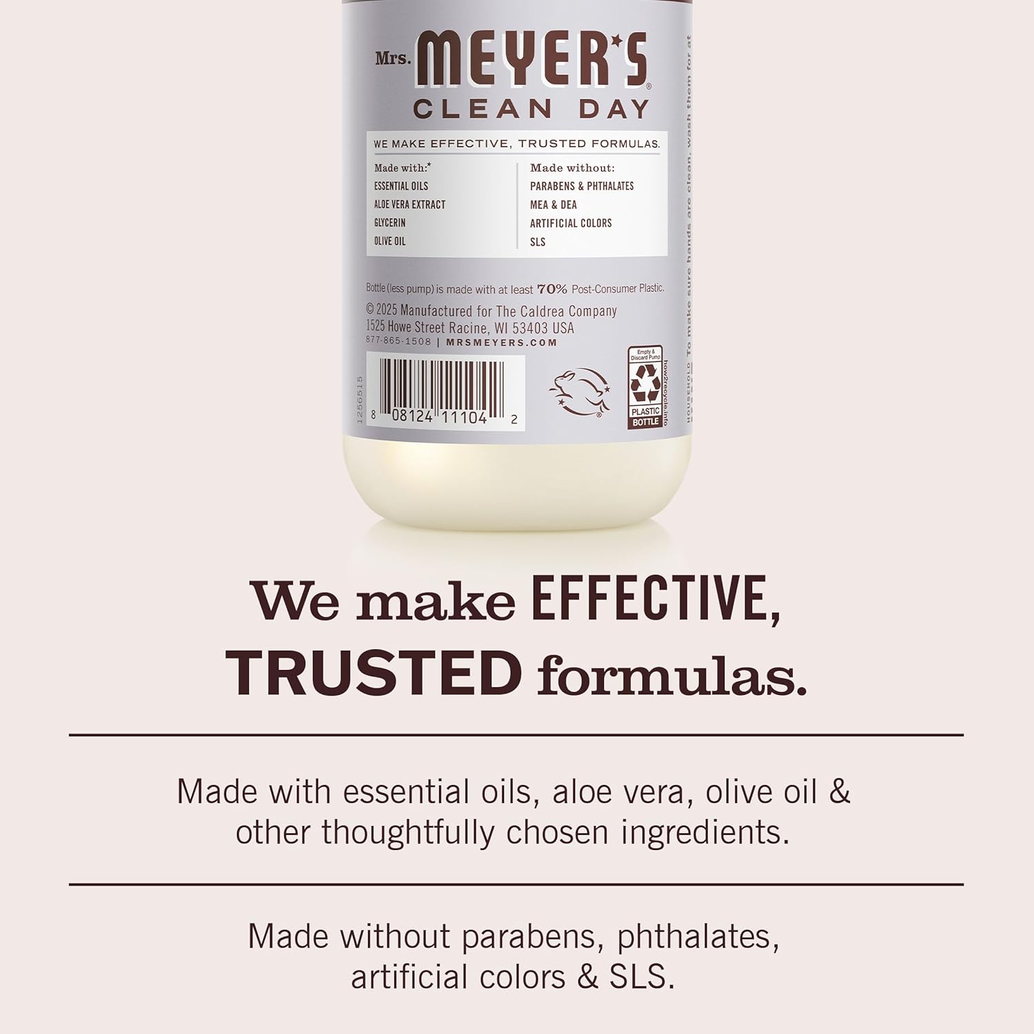 MRS. MEYER'S CLEAN DAY Hand Soap, Lavender Scent, 12.5 Fl Oz Bottle - 3 Pack