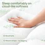 Niagara Sleep Solution Ultra Soft Queen Size Mattress Topper - Rayon Derived from Bamboo Pillow Top Mattress Pad for Back Pain Relief - Naturally Cooling for Hot Sleepers, Green
