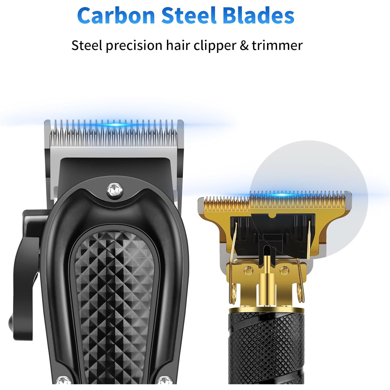 Professional Hair Clippers For Men, Cordless Complete Barber Kit With Electric Hair Clipper T-Blade Beard Trimmer Foil Shaver, Men'S Hair Cutting Grooming Kit, 8 Guide Combs, Barber Or Home