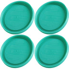 Pyrex 7202-Pc 1-Cup Green Food Storage Lid (4-Pack) - Made In Usa | Bpa-Free Plastic | Spill-Reducing Closure | Lightweight Construction | Kitchen Organization