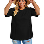 Rosemia Plus Size Tshirts For Women Oversized Casual Tees Crewneck Short Sleeves Blouses 2026