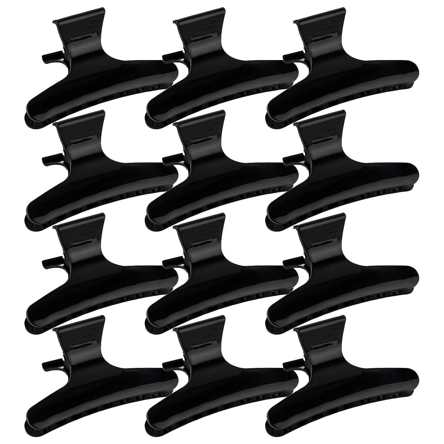 Ondder Hair Clips For Styling Sectioning Black Butterfly Hair Clips Clamps Claws Pro Salon Hair Clips For Cutting, Styling, Sectioning, Coloring Hair Styling Clips Butterfly Clips Hair Accessories For