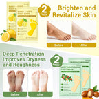 8 Pack Moisturizing Foot Mask,Hydrating Foot Masks for Dry Cracked Feet,Brightening Soothing Dry Skin Moisturizer for Baby Soft Feet,Mothers Day Gifts,Foot Care Spa Gifts for Women Men(4 Styles)