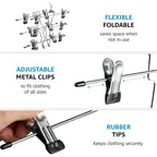 Zober 3-Pack 6-Tier Skirt Hangers With Clips - Pants Hangers With Clips Space Saving, Closet Organization, Swivel Hooks, College Dorm Essentials, Skirt Hangers For Women, Jeans Organizer For Closet