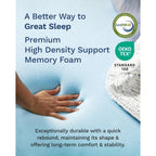Viscosoft 3 Inch Memory Foam Mattress Topper Twin Xl - Select High Density Ventilated Extra Long Mattress Pad - Premium Removable Rayon Cover