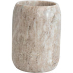 Creative Co-Op Modern Marble Bottle Holder, White Crock, Natural