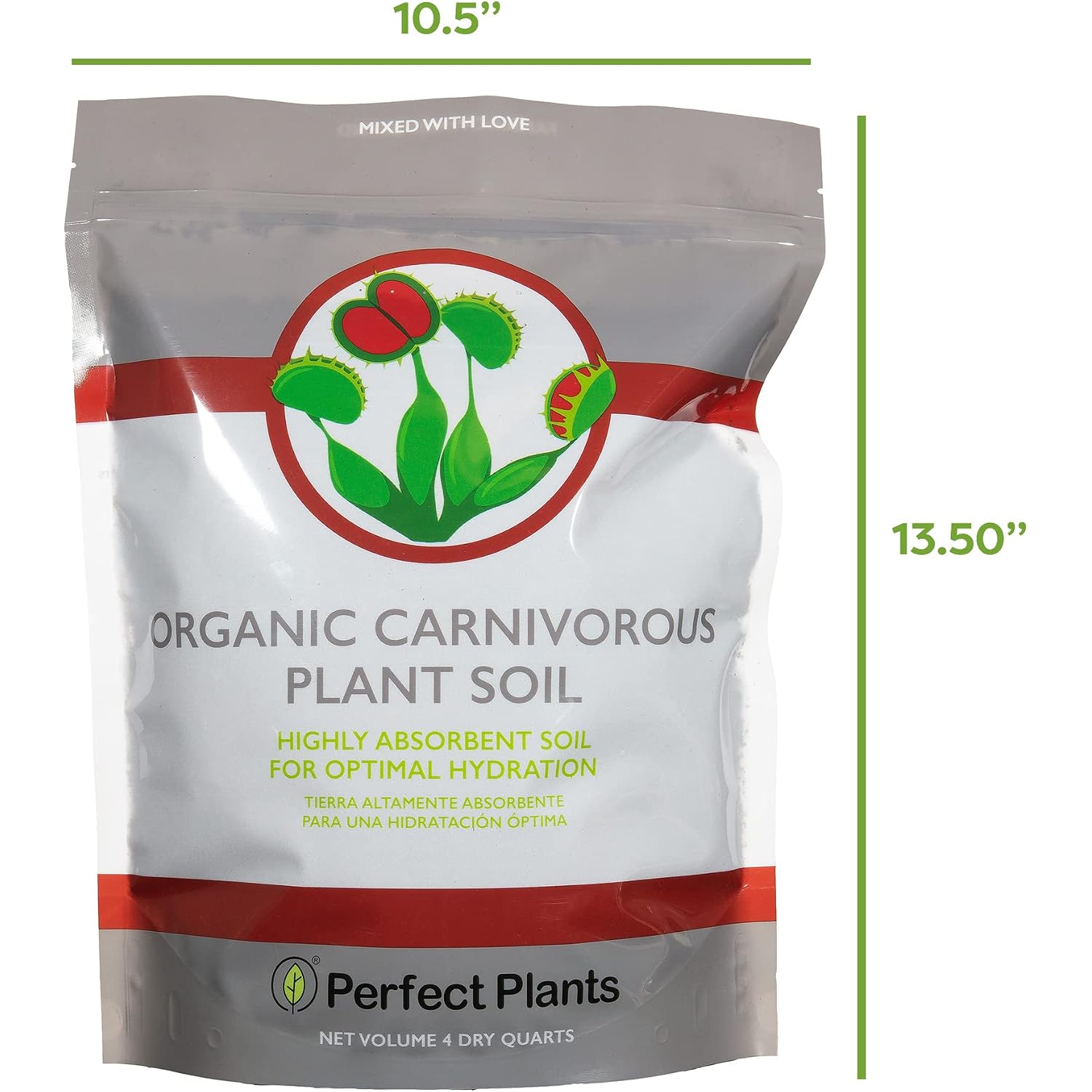 Perfect Plants Carnivorous Plant Soil | 4 Qts. Organic Premium Mix | Use With Venus Fly Traps, Pitcher Plants, Or Other Carnivorous Plants