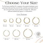 MAZZERI Solid Gold Hoop Earrings 14k Real Gold For Women and Men - Hypoallergenic, Made in the USA, Available in Yellow or White Gold