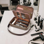 Barber Case For Hair Clippers Cutting Supplies, Trimmer Accessories Organizer For Wahl/For Ufree/For Andis Men Women Razor Grooming Kits, For Oneisal Dog Shaver- Travel Bag Only (Brown)