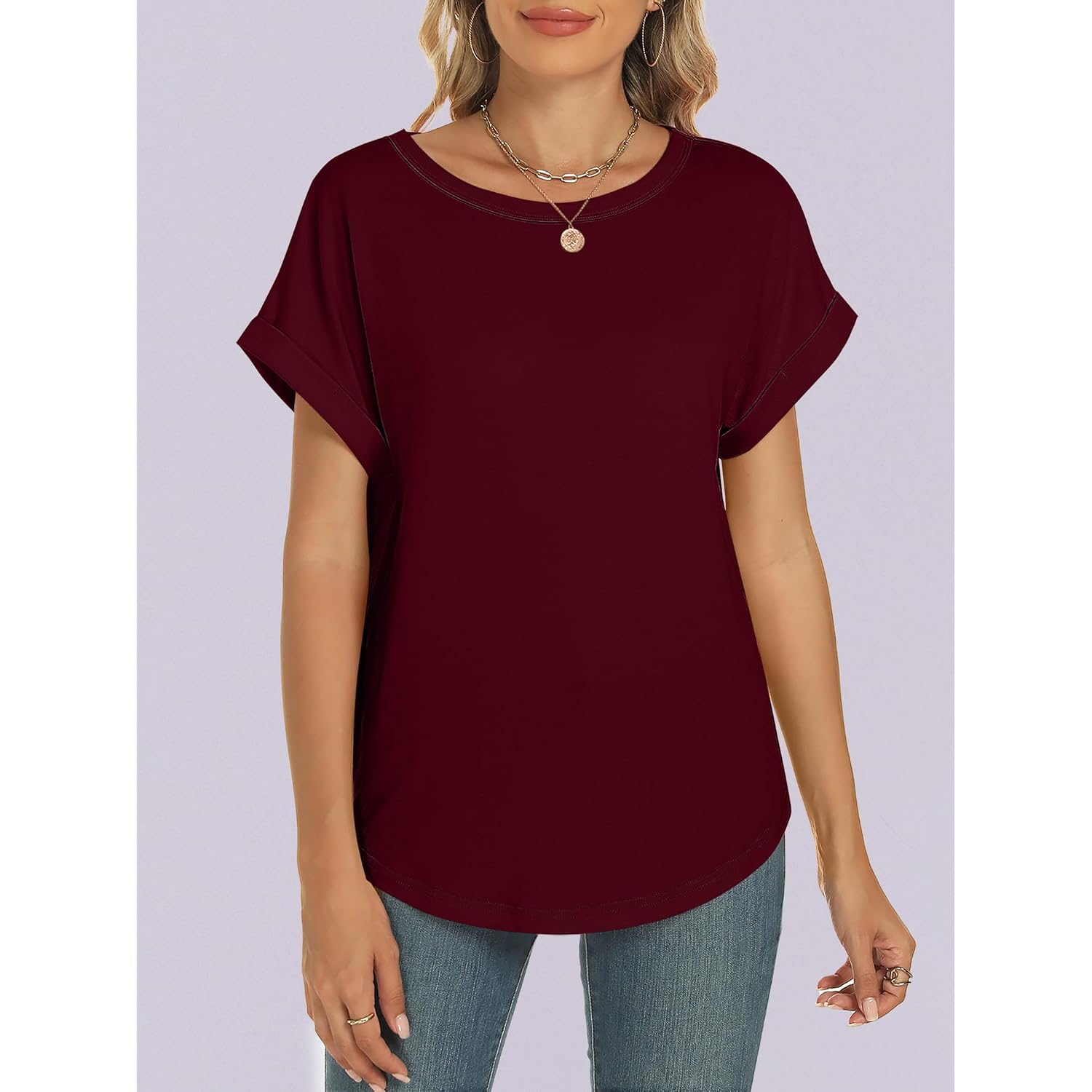 Anrabess Women'S Oversized Short Sleeve T Shirts
