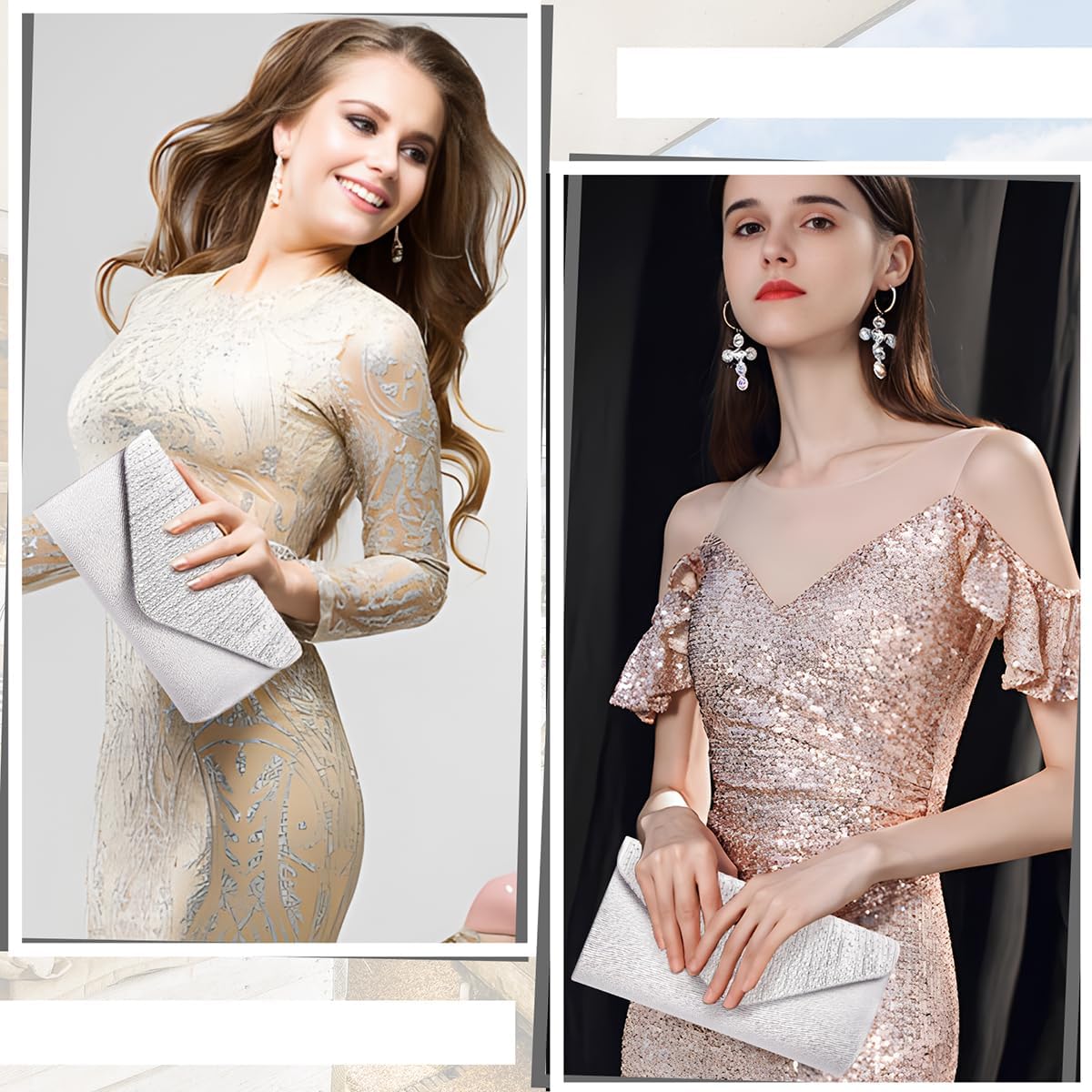 BBjinronjy Clutch Purses for Women Evening Bag Formal Rhinestone Handbags for Wedding Party Cocktail Prom Dinner