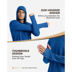 4 Pack Sun Hoodie For Men - Uv Upf 50+ Fishing Shirts Long Sleeve Lightweight Tops For Athletic Running Gym Workout
