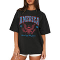 MAPICK Women Boho Cow Skull T-Shirts Western Cowgirls Graphic Crewneck Shirts Country Concert Short Sleeve Outfits Black a