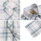 Coevals Club Men'S Western Cowboy Short Sleeve Pearl Snap Casual Plaid Work Shirts