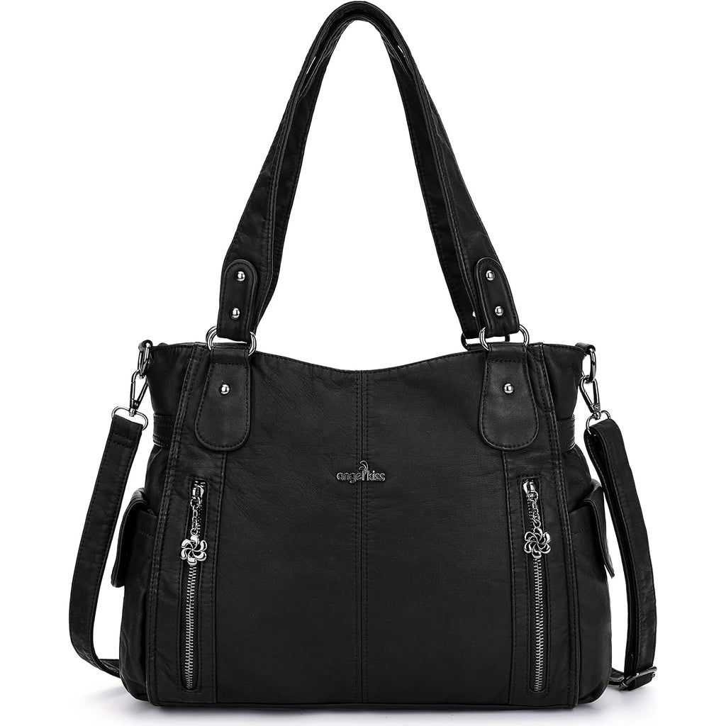 Angel Kiss Handbags For Womens Top-Handle Hobo Purse Roomy Casual Shoulder Bags Pu Tote Satchel Purse For Women