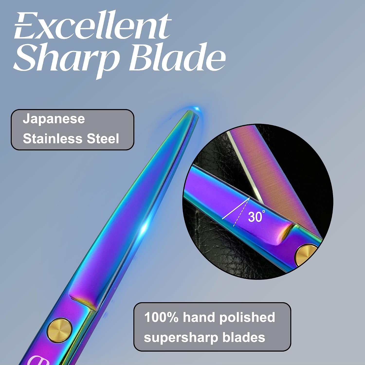 Professional Hair Cutting Shears,6.5 Inch Barber Hair Cutting Scissors Sharp Blades Hairdresser Haircut For Women/Men/Kids Japanese Stainless Steel