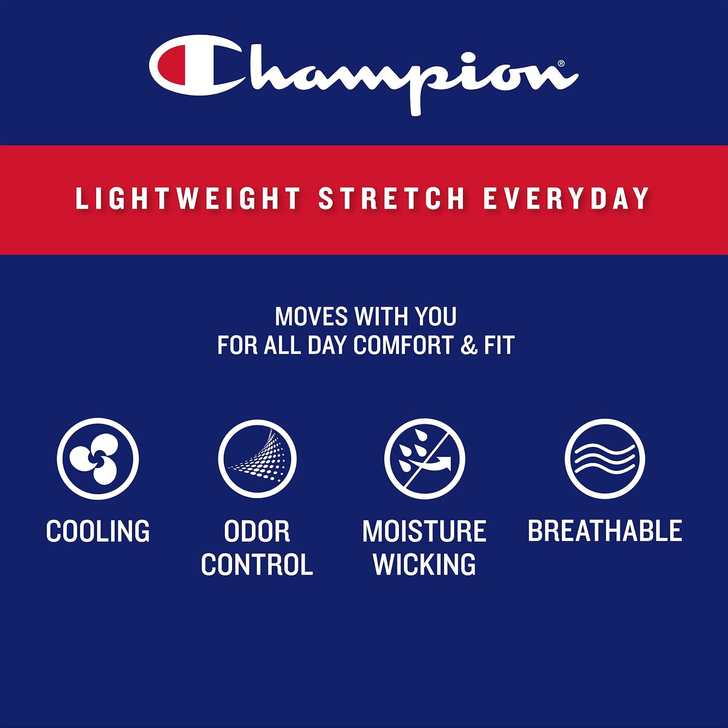 Champion Men'S Everyday Active Lightweight Stretch Variety Boxer Briefs - 3 Pack