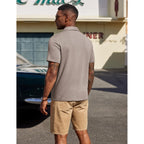 Coofandy Mens Polo Shirts Short Sleeve Casual Summer Polo Tee Classic Collared Golf Stylish Tops