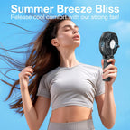 Versiontech. Portable Handheld Fan, Powerful+Durable+180° Foldable, Mini Hand Fans With Usb Rechargeable Battery Operated Cooling Accessories For Personal Use, Travel, Office Black
