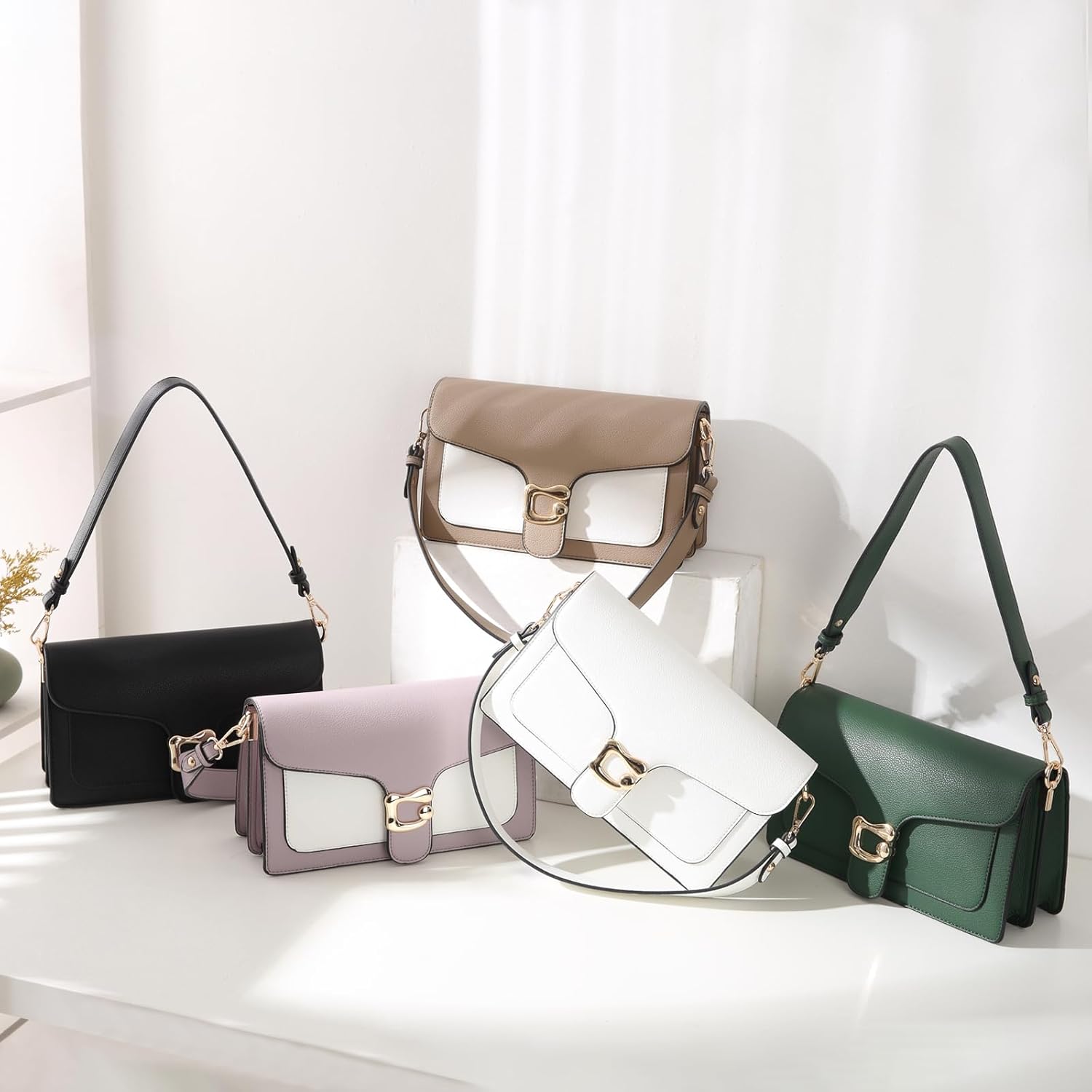 Travistar Crossbody Bags for Women Trendy - Small Cross Body Purse Shoulder Bag Leather Handbags Evening Clutch with 2 Straps | 2 detachable straps, Chic elegant design, Perfect size, Premium materials, Multiple color, Great value
