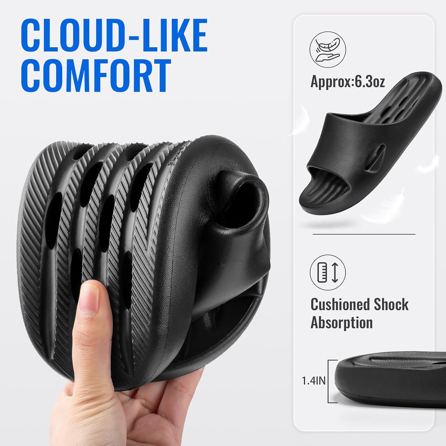 Mens Shower Shoes With Holes Dry Quickly Bath Slippers Womens Non Slip Indoor Home Bedroom Pool Spa Guest College Dorm