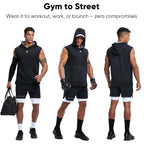 Hotsuit Sauna Shirt For Men Weight Loss Hooded Sweat Suits Heat Trapping Pullover Vest For Boxing, Running, Gym Workouts