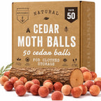 50 Cedar Balls For Clothes - Fresh Smell For Closets And Drawers - Protection For Garments - Cedarwood Closet Freshener & Protects From Moths - Wood Block For Drawer & Storage